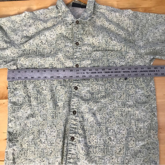 VTG 2000 Patagonia Floral Tribal Organic Cotton Hawaiian Button Shirt Medium EUC - Picture 14 of 15